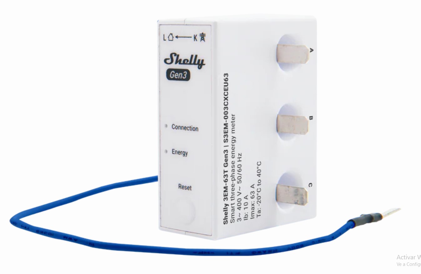 MEDIDOR DE ENERGIA TRIFASICO  63 AMP, Wi-Fi, MQTT, HTTP